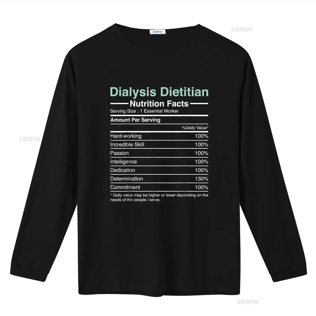 Dialysis Dietitian Nutrition Facts Nephrology T Shirt vintage Washed Comfortable Casual Stretched Unisex Top For Everyday Wear