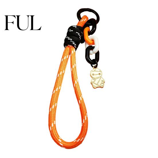 Pumpkin Keychain Pendant Halloween Braided Rope Pendant, Lanyard with Ghost Skeleton Charm, Backpacks Handbags Purse Hanging Decor, Party Favors Decor