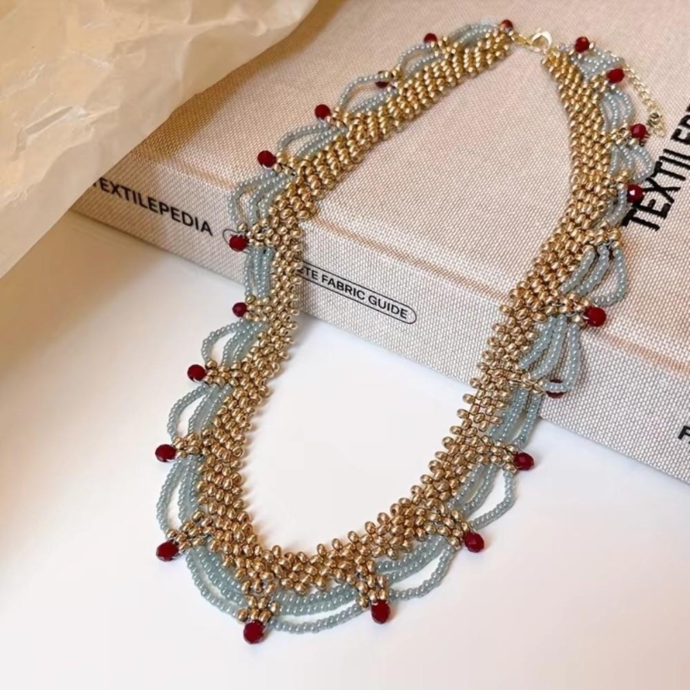 Beaded Design Bead Necklace Lace Lace Necklace New Chinese Style Necklace For Women Gift