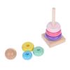 Children Rainbow Tower Ferrule Wooden Toy Stacking Circle Baby Early Childhood Education Puzzle Ring Montessoris Toys Kids