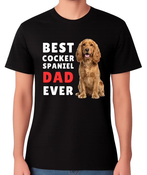 

Best Cocker Spaniel Dad Ever Funny Dog Lover Gift T-Shirt Pet Owner Father Tee 5XL різнокольоровий