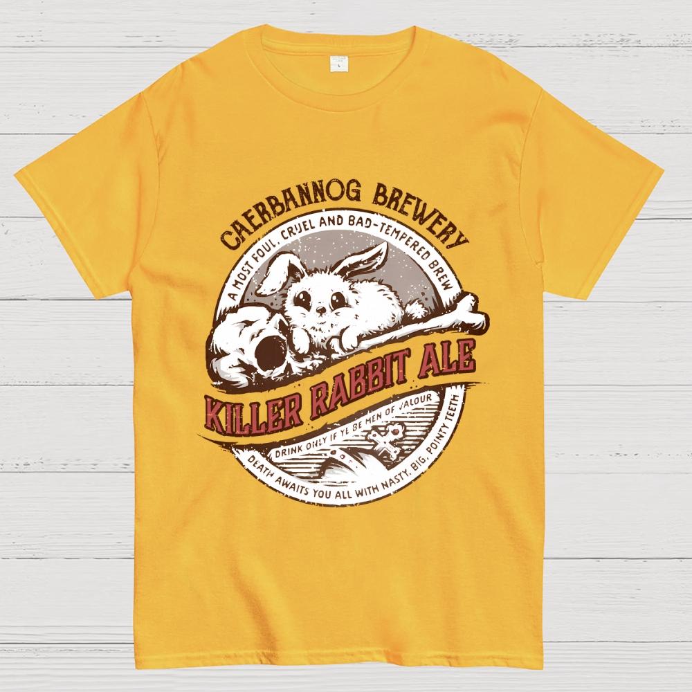Killer Rabbit Ale Unisex 100% Cotton Summer Casual Cool Loose T-Shirt