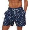 DATIFER Short de Sport pour Homme Maillot de Bain Nouveau Style Polyester Impression Fitness Pantalon de Plage Surfing Maillot de Bain