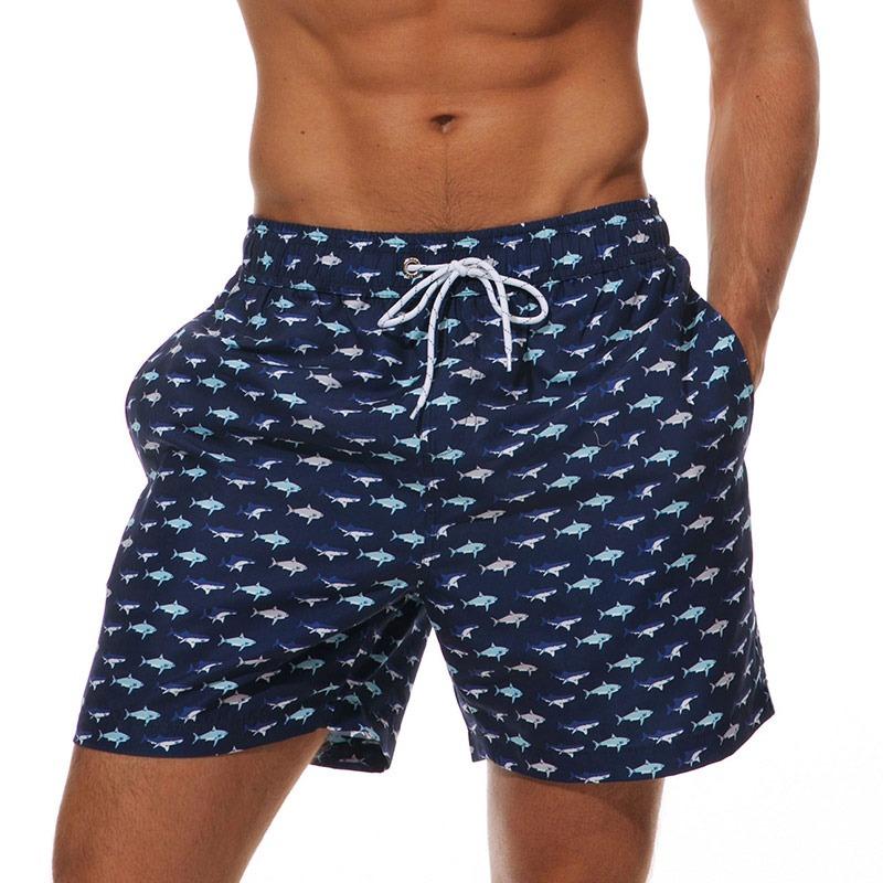 DATIFER Short de Sport pour Homme Maillot de Bain Nouveau Style Polyester Impression Fitness Pantalon de Plage Surfing Maillot de Bain