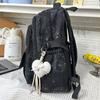 Schoolbag Korean version of high-value bow backpack for junior high school students, large-capacity schoolbag, casual trend, cute backpack.