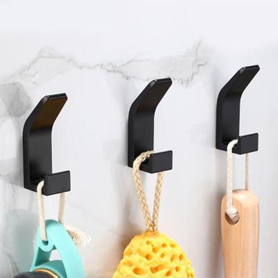 1/3 STK Doppelhaken Schwarz Weiß Handtuchhaken Für Bad Kleiderhaken Schlafzimmer Robe Haken Kleiderhaken Wohnzimmer Küchenzubehör