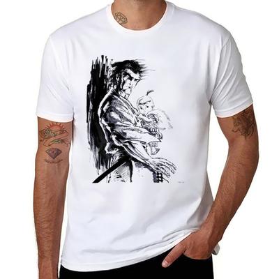 LONE WOLF AND CUB 2 Sticker T-Shirt Summer 2025 Tops Tshirts for Men