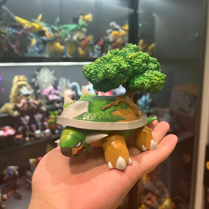 New 3Pcs Turtwig Anime Figurine Grotle Torterra Evolution Turtwig Anime Figure Pvc Statue Collectible Model Decoration Toy Gift