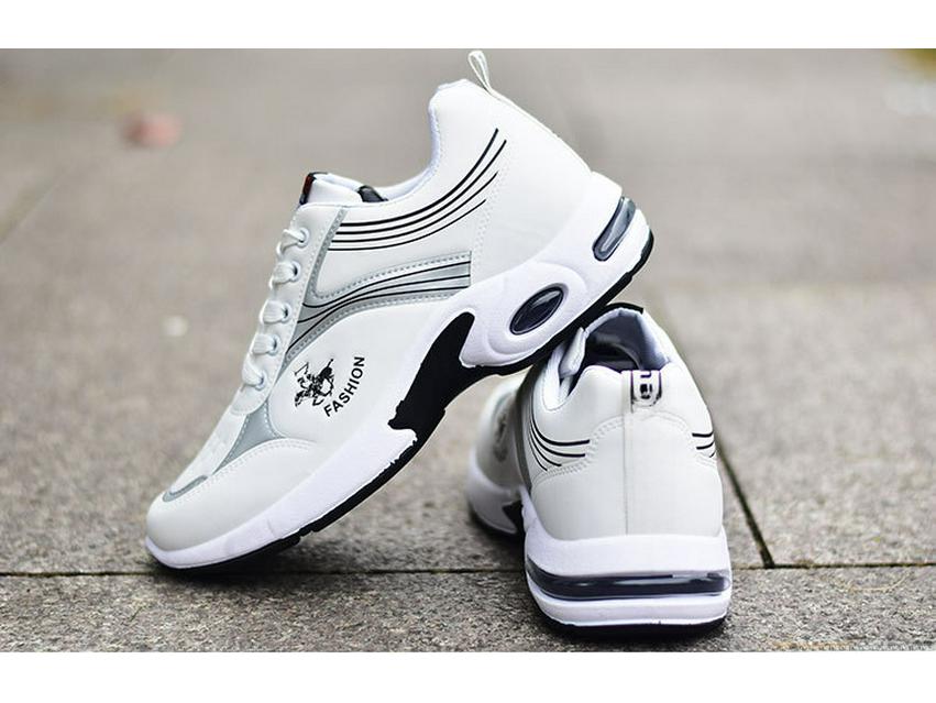Men's 2024 White Leather Sneakers: Stylish, Casual Shoes for Teens and Students