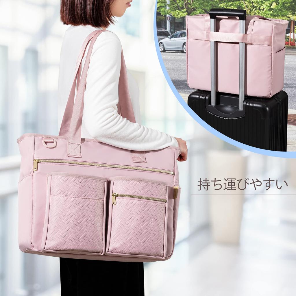 Fasrom Teacher Large Visiting Nursing Tote Many Commuting to Nursing House Call Pink Bag, Capacity, Bag, Bag, Stylish, Pockets, School, Care, Bag,
