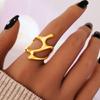 Gold Silver Color Trend Vintage Elegant Ring For Women Party Jewelry