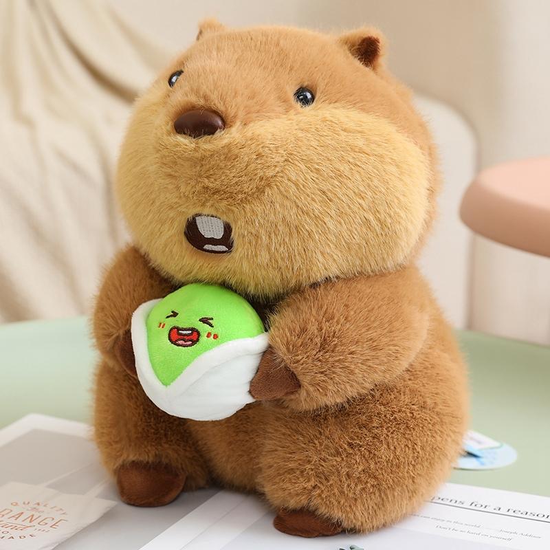 High-Quality Marmot Beaver Hug Food Animal Stuffed Toy Adorable Xmas Birthday Gift Cuddly Lifelike Groundhog Capybara Plush Gift