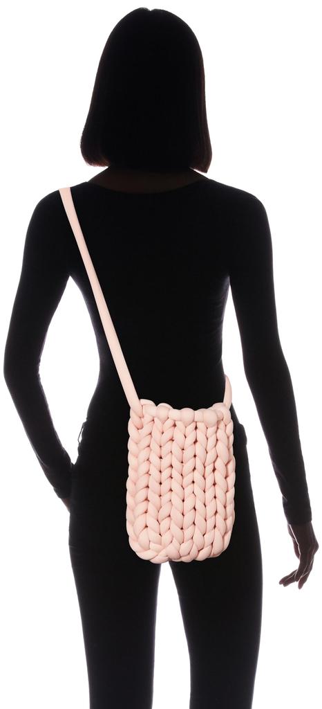 Cuco Fluffy Sweat-Style Chunky Knit Shoulder Bag 2353111212 Pink (320)