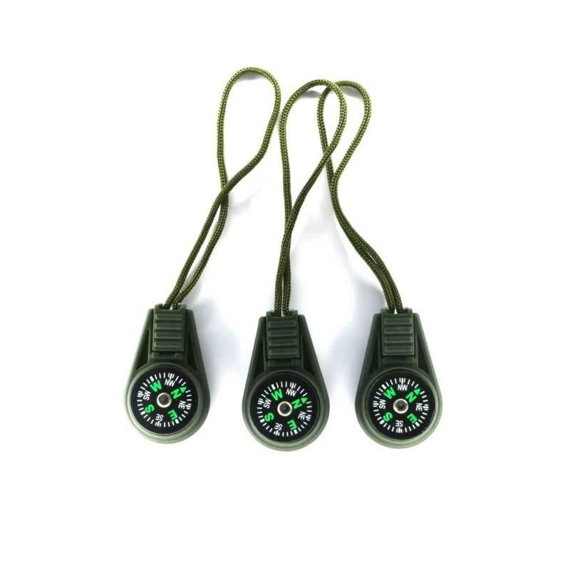 Compass 3pcs 20mm Lanyard Compass Key Head Outdoor North Pin Lanyard Zipper Head Portable Compass Head