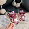 Leather Girls Shoes Dad Shoes 2025 Spring New Korean Version Versatile Boys Sports Shoes Mesh Breathable Casual Shoes