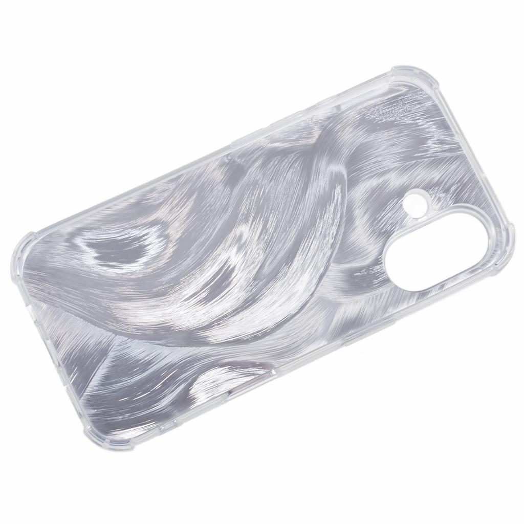 Für iPhone 16 Plus Hülle Glänzende Ästhetische TPU Handyhülle mit Glitzerpapier