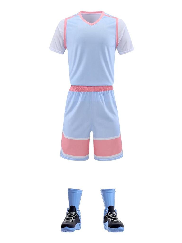 Unisex Basketball Uniform Set, Number Print, Dual-Pocket, 3XS-4XL