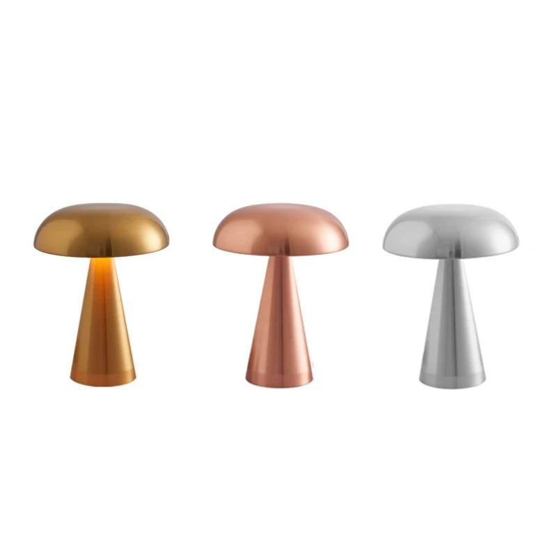 LED Table Lamps Touch Dimming USB Rechargeable for Bar Hotel Restaurant Bedside Decor Bedroom Nightlights Mushroom Lampara Gift