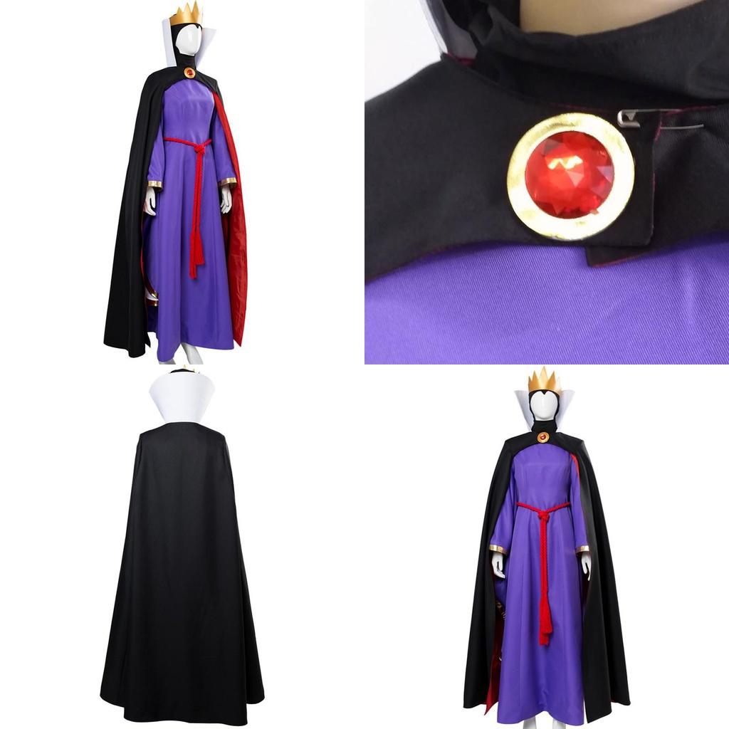 Bezauberndes Schneewittchen Böse Königin Kleid Outfit für Erwachsene Halloween Karnevalsveranstaltungen