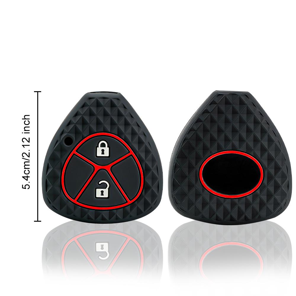 Silicone Car Key Case Cover For Toyota Auris HiLux Corolla Fortuner Prado Verso Camry Yaris Vitz Vios Ractis 2/4 Button