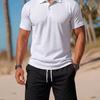 Summer 2026 Men's Casual Short Sleeve Polo Shirt & Shorts Set - Breathable Sportswear