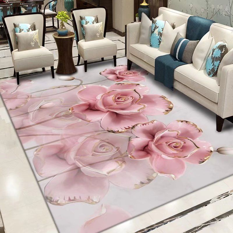 

3D цветочный ковер для дома, гостиной, спальни, дивана, коврика, декоративный коврик, нескользящий коврик 80*100cm