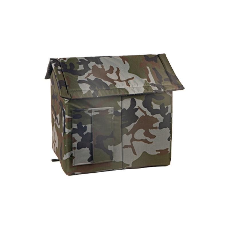 Gemütliches Outdoor-Katzenhaus mit Camouflage-Muster, Winterwarm, Geschlossener Unterschlupf, Wasserdicht, Alle Jahreszeiten