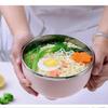 304 Stainless Steel Household Instant Noodle Bowl with Lid Lunch Box Eating Student Packed Gadgets Kitchen Tableware Tools