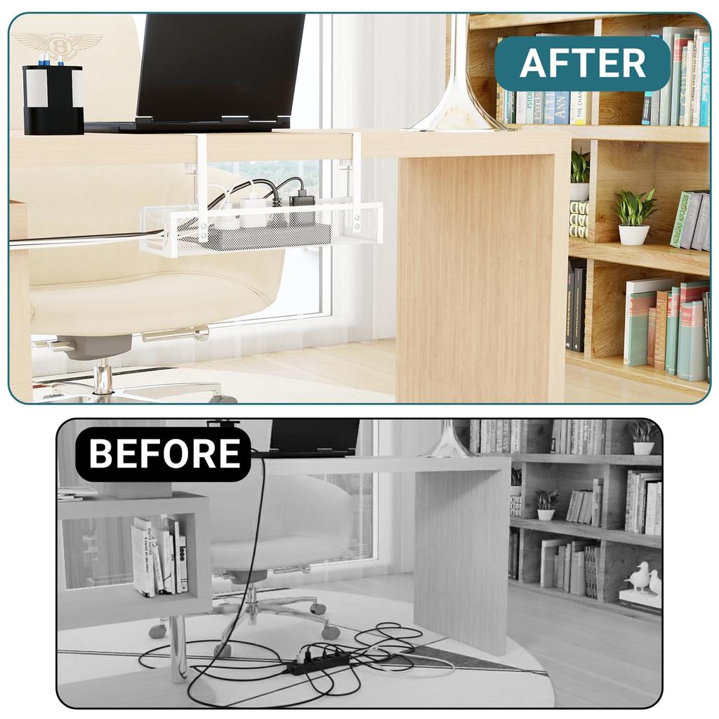 NoetixCo Cable Tray Cable 40cm Fits Thickness 7KG Load No Drilling or Tools Cable Silicone 6 Magnetic Cable 10 Cable Japanese Instruction Manual