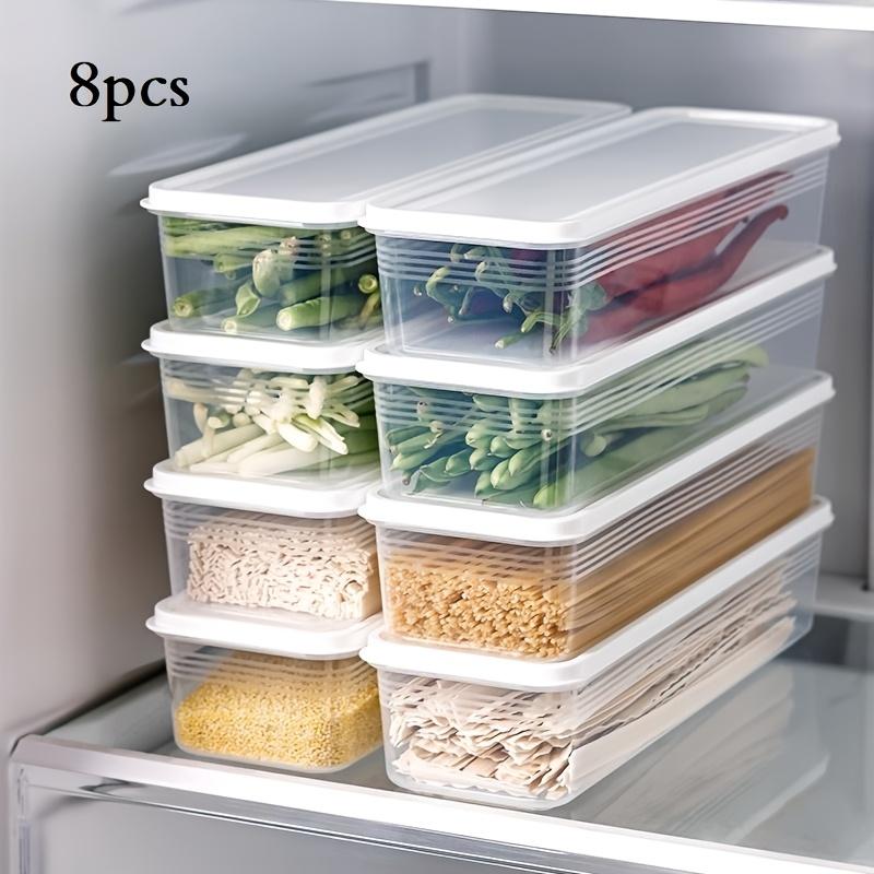 8PCSRefrigerator Fresh-keeping Storage Box, Fresh-keeping Artifact,Small Food Preservation Boxes,Transparent Sealed Storage Tool