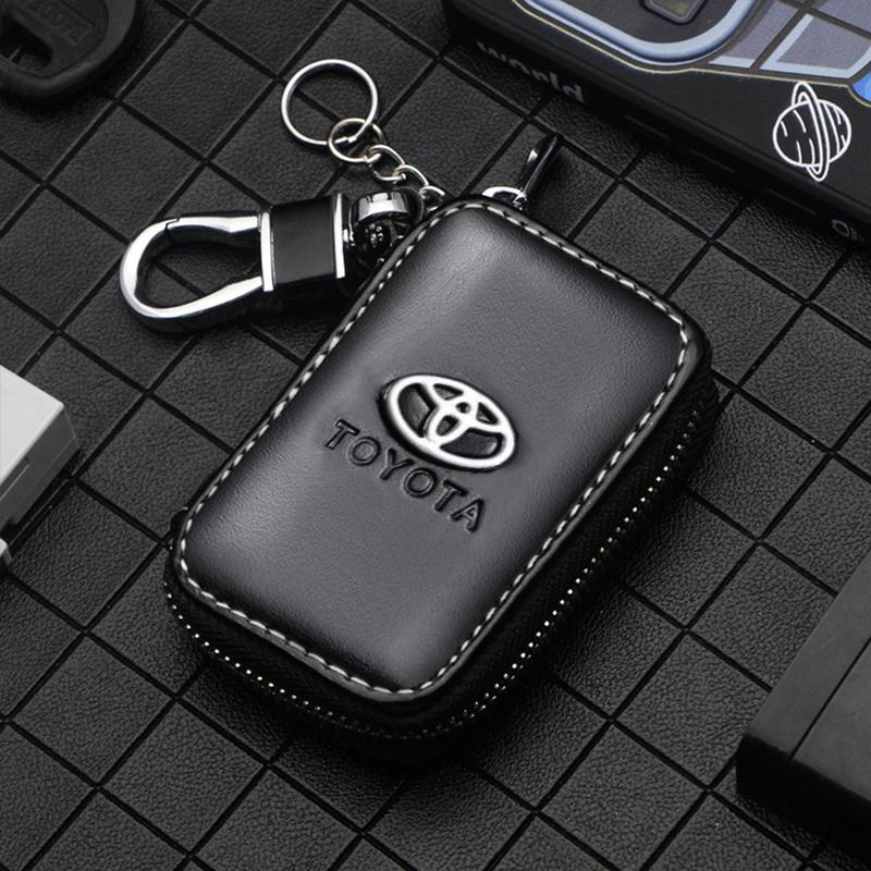 Car interior stickers car key bag car key storage bag For Toyota Yaris Hilux Prius Auris Supra Corolla Camry