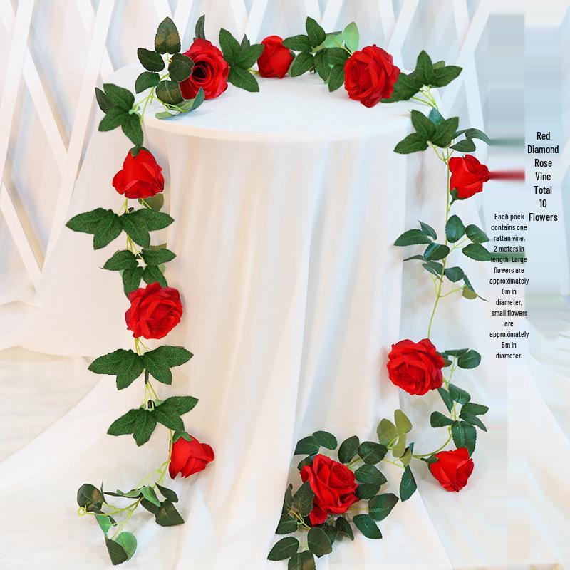 Rattan Vine Wedding Room Rose Flower Archway Decoration