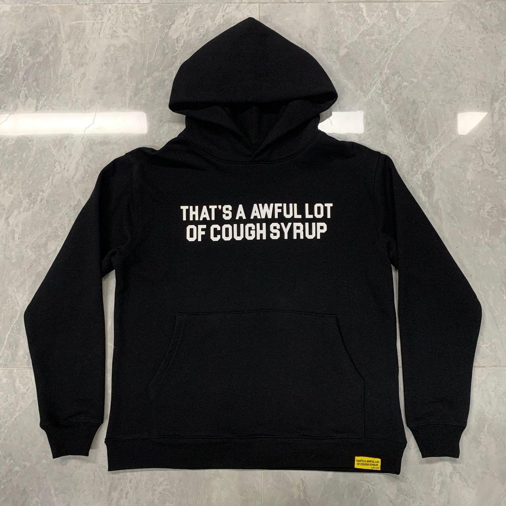 "That's an Awful Lot of Cough Syrup" Anime Print Hoodie for Men - Trendy Brand Original Label.