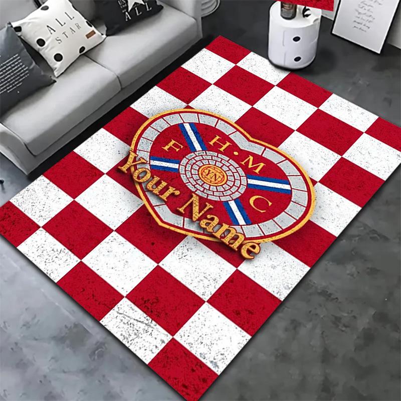 Heart Football Custom Name Carpet Rug For Living Room Bedroom Home Sofa Decoration Kids Play Nonslip Floor Mat