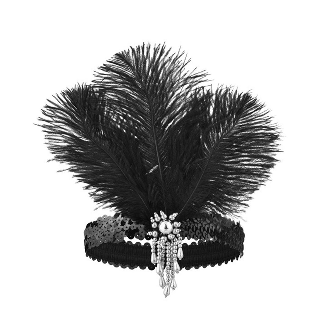 1920s Flapper Party Costume Accessories for Women Vintage Rhinestones Headpiece Long Gloves Masquerade Party Wear