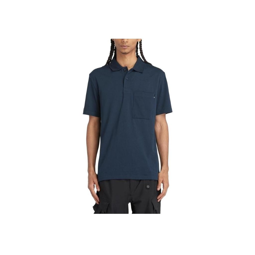 Timberland Casual Breathable Short Sleeve Polo Shirt Men tops Deep-Sapphire-Blue A6427-433