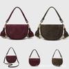 ZR Home Grenzüberschreitender Trend Neue Mattes Tragbare Crossbody Flip Hartschalen Tasche Damen Einzel Schulter Sattel Retro Achselhöhle
