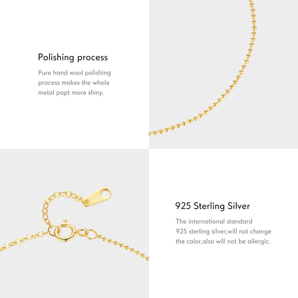 MODIAN 925 Sterling Silver Simple Tiny Thin Beads Stackable Adjustable Bracelets Valentine's Day Gift For Women Fine Jewelry