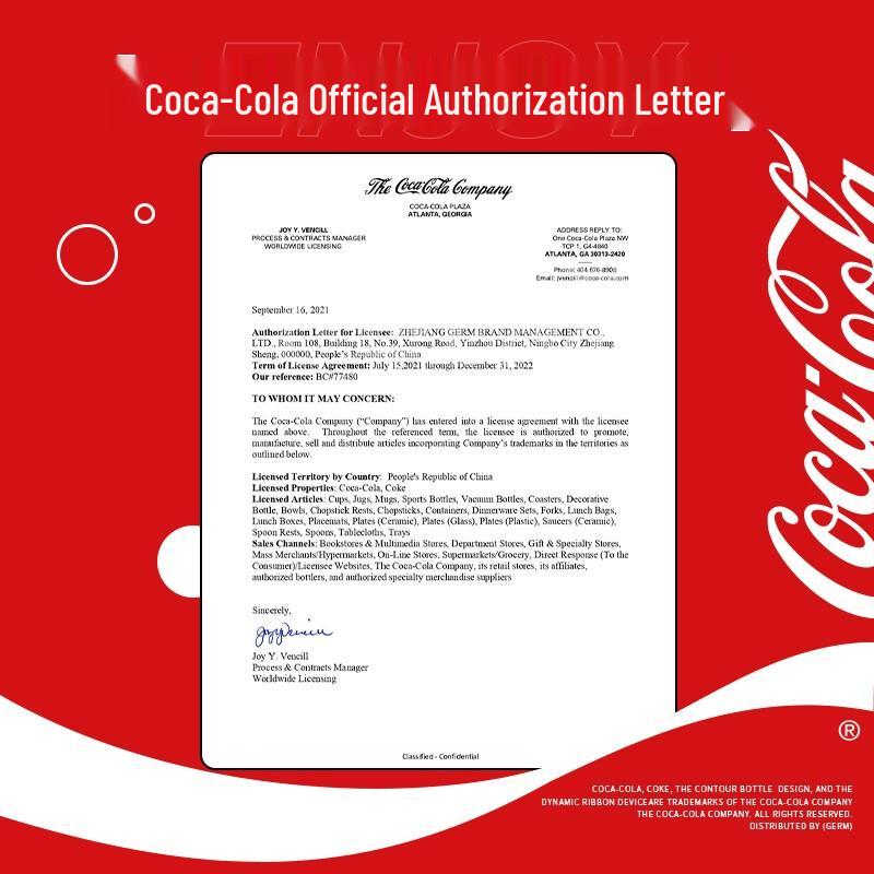 Tazza termica portatile in acciaio inossidabile 316 Coca-Cola Germ