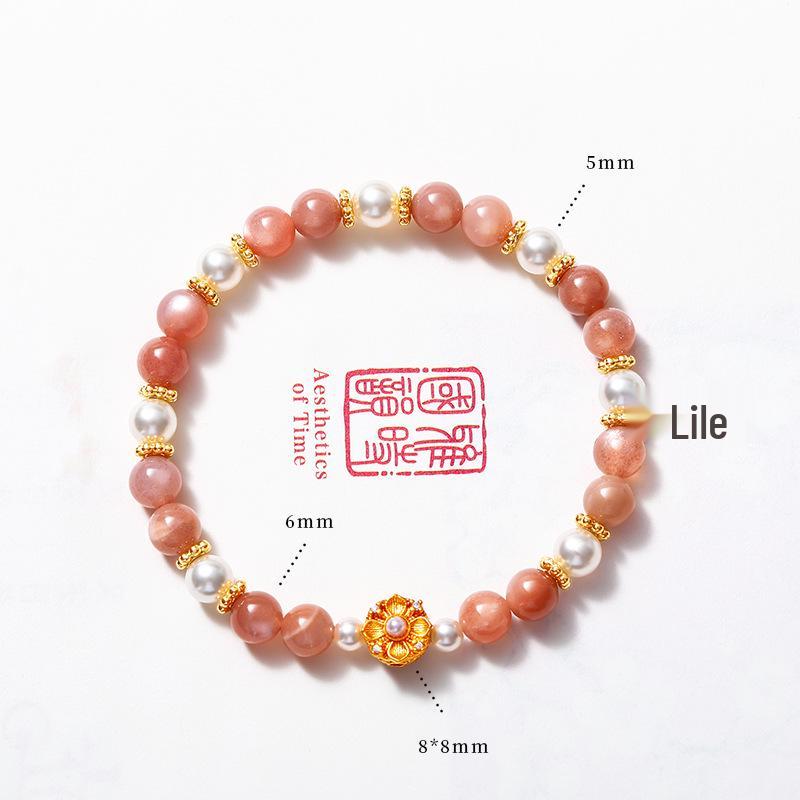 Aquamarine & White Crystal Beaded Bracelet: Fairy Summer Style for Girls, Sweet & Simple Fashion Hand Jewelry with a High-End Feel