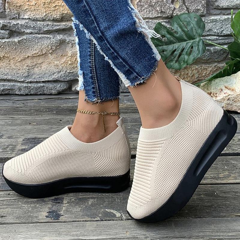 Fashion Soft Breathable Mesh Sneakers Women Spring Autumn 2025 Non Slip Platform Vulcanize Shoes for Woman Solid Color Casual Shoes Lady