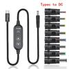 USB C Power Cord with 38 Adapters 100W Highest Efficiency Variable Power Supply DC5.5 Type C Charging Cable 120cm