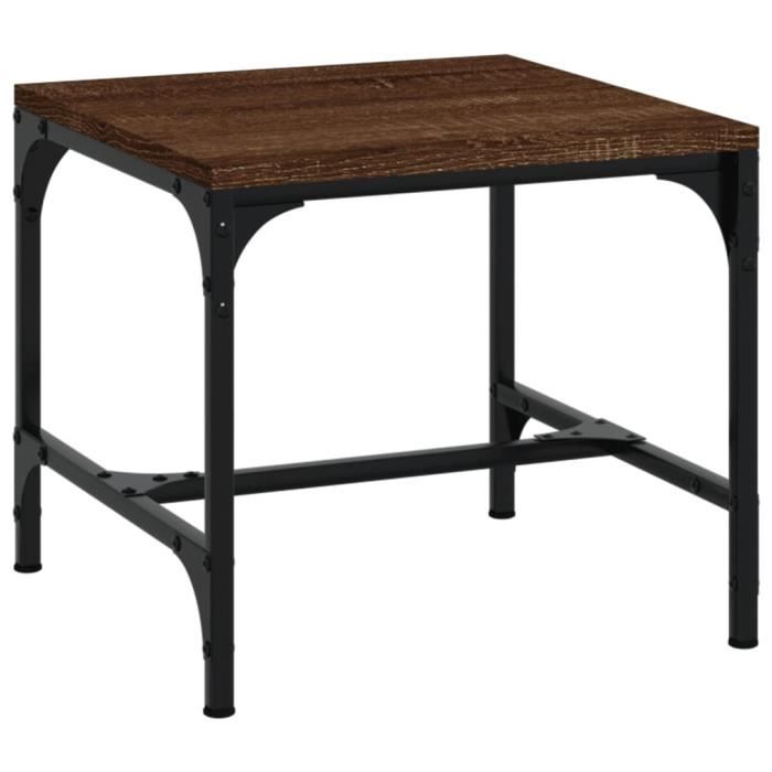 819401 vidaXL Table basse Chêne marron 50x50x35 cm Bois d'ingénierie