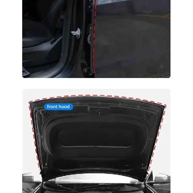 Per Tesla Model YL / Y Juniper 2025+ Striscia Sigillante Gomma Fonoassorbente per Portiera Per Ridurre il Rumore del Vento Kit Fonoassorbente