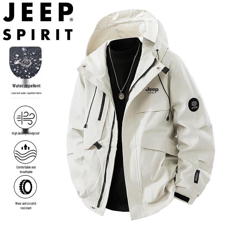 

JEEP SPIRIT Men s Hooded Outdoor Jacket 3XL