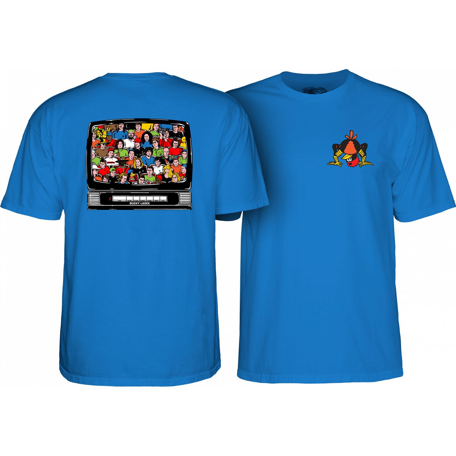 New Powell Peralta Skateboard Shirt Bucky Lasek Stadium Royal Blue L