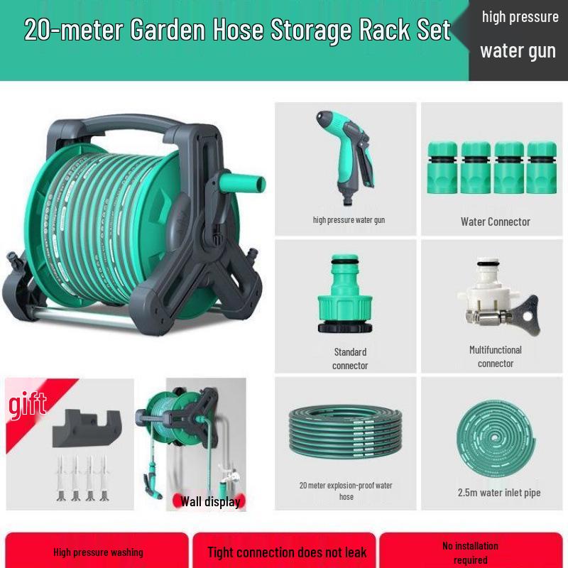 High-Pressure Car Wash Spray Head with Brush & Soft Hose