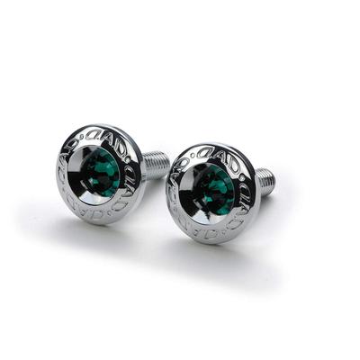 D.A.D Jewelry License Plate Emblem II Emerald (2 Pieces) SB183-08