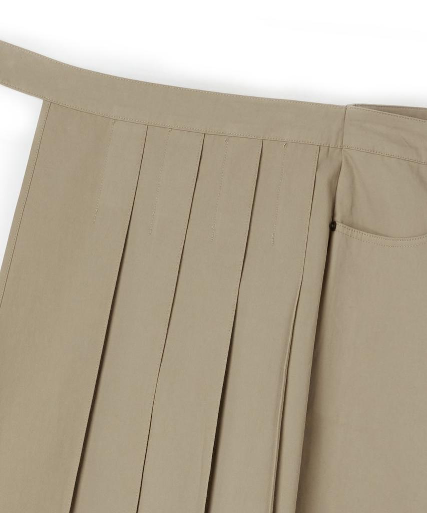 PENFIELD Cotton Pleated Wrap Pants Beige_Fs2Wp44F