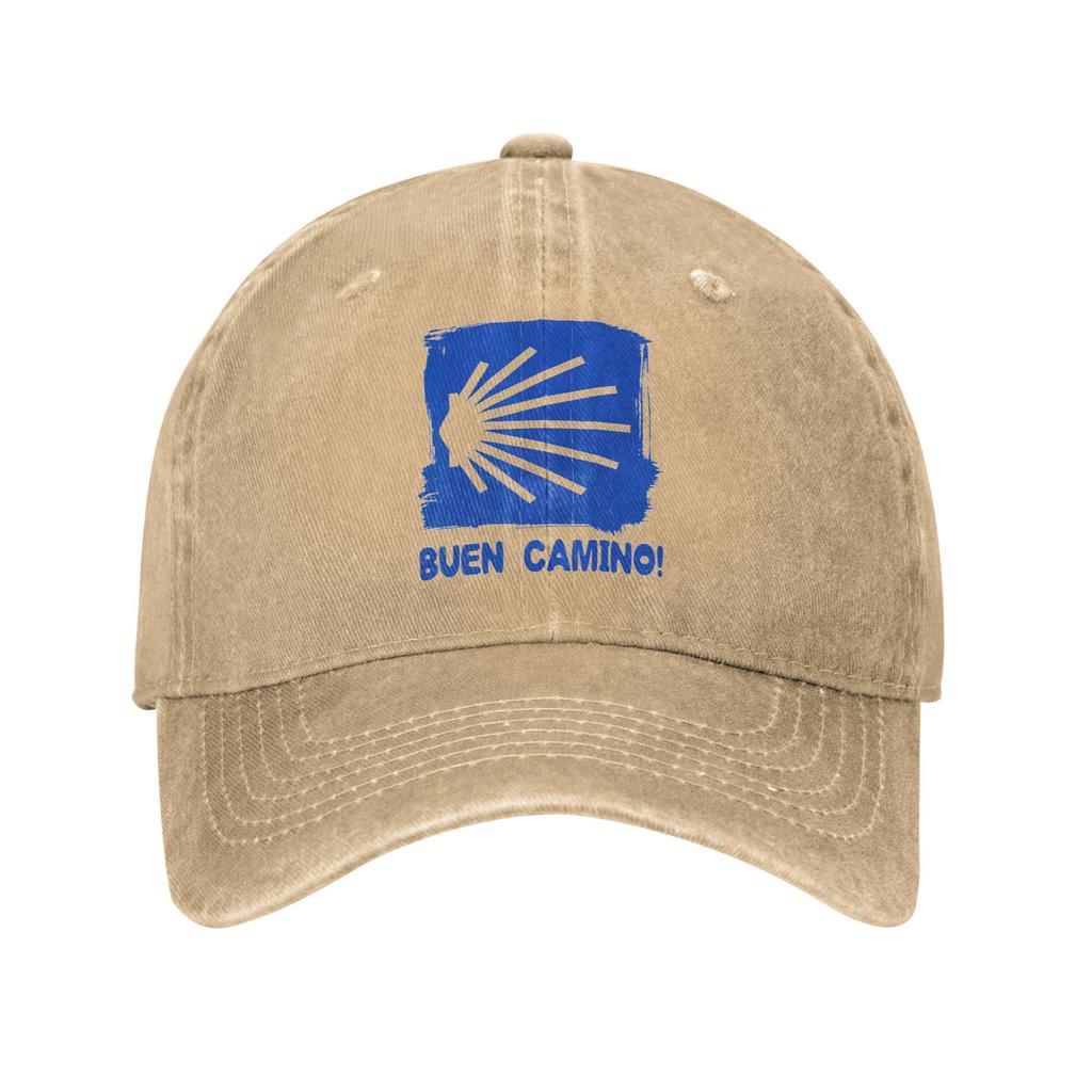 Camino De Santiago Pilgrim Way of St James Baseball Cap Classic Distressed Denim Washed Snapback Unisex Travel Adjustable Hats